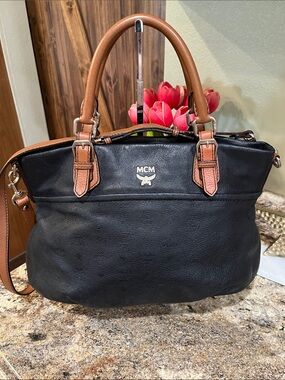 MCM EUC Vintage Embossed Vesetos Tote Bag
